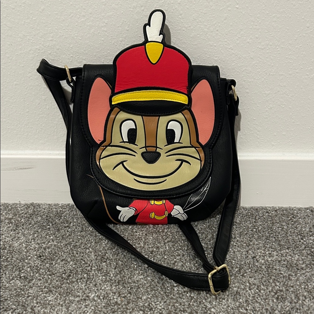 Black Crossbody Bag featuring Timothy Q. Mouse